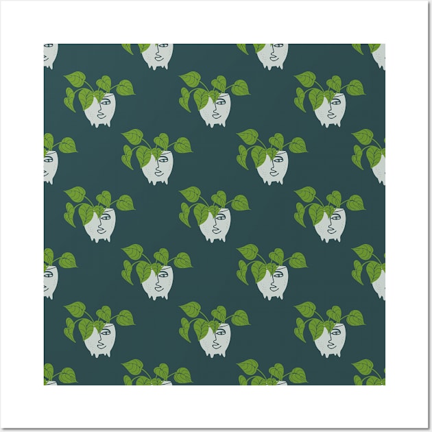 Houseplant pattern Wall Art by DanielK